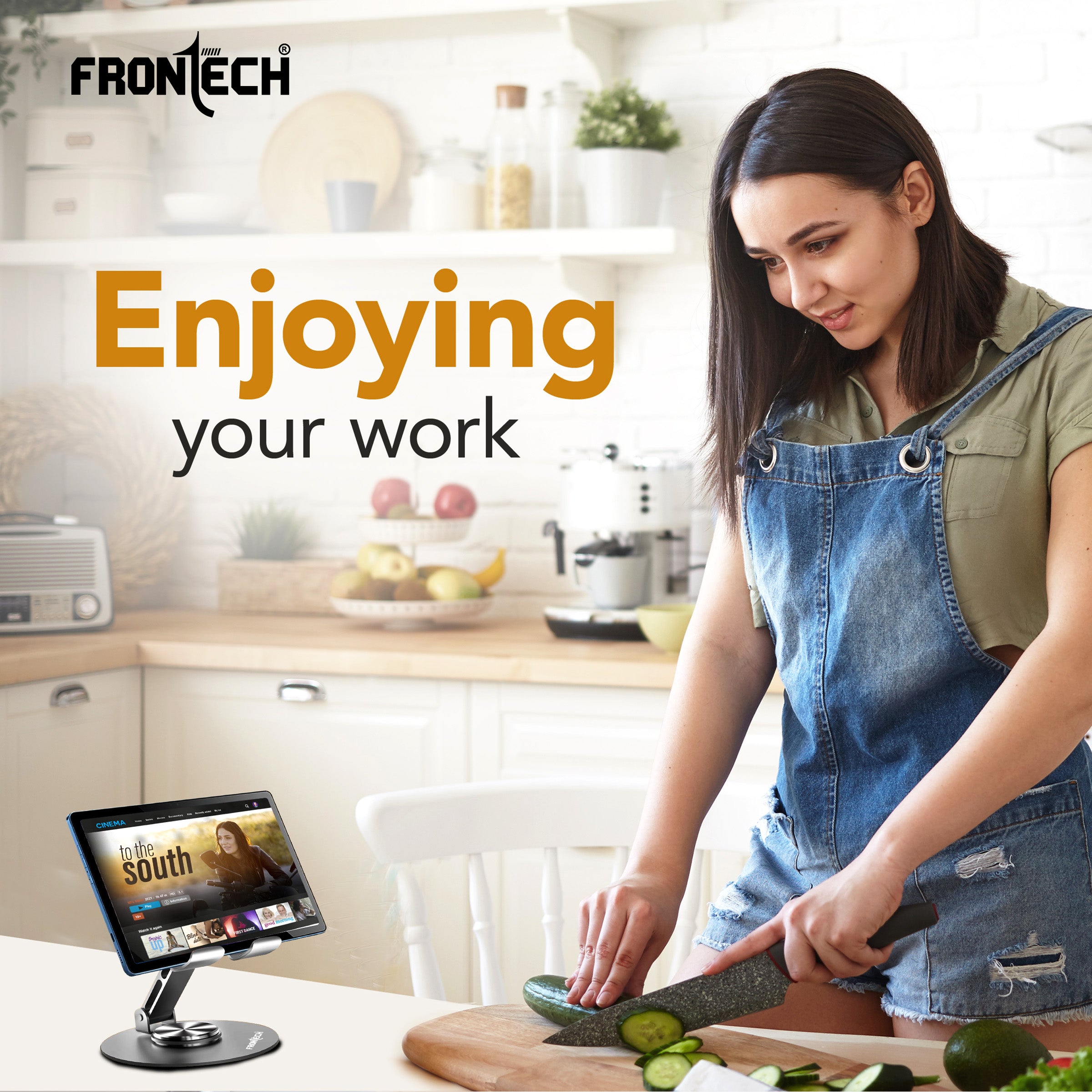 Frontech Mobile Holder, 360° Rotatable & Foldable Mobile Phone Holder With Stable Metallic base,Adjustable Height, Anti Skid Pad,Tabletop Mobile Phone Stand for all Smartphones. (CCH-0014GRY) Frontech Mobile Holder, 360° Rotatable & Foldable Mobile Phone Holder With Stable Metallic base,Adjustable Height, Anti Skid Pad,Tabletop Mobile Phone Stand for all Smartphones. (CCH-0014GRY)